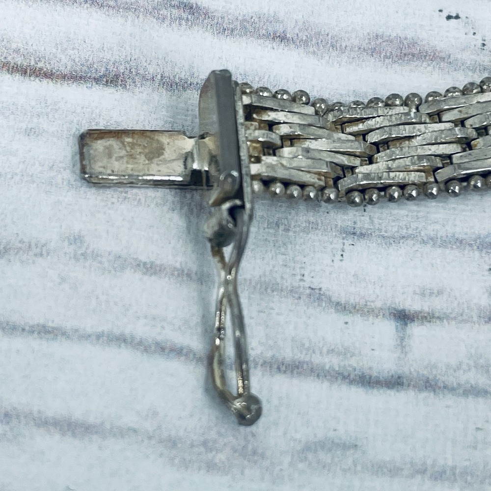 Italian 925 Sterling Silver Woven 17" V-Shaped Necklace & 7.5" Bracelet 7mm 50g - Picture 6 of 12